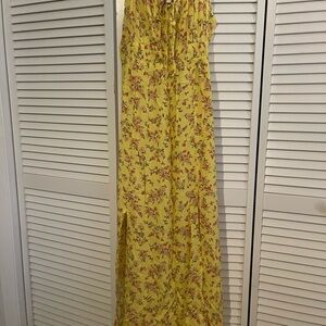 Yellow Floral Maxi Dress
